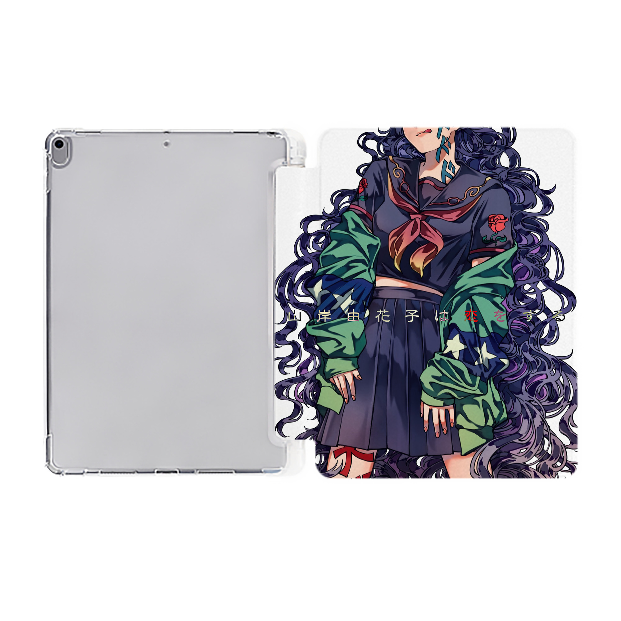 （画像用） ジョジョの奇妙な冒険 JoJo's Bizarre Adventure IPad ケース ペン収納付き 三つ折りスタンド PUレザー×シリコン 対応機種9.5/10.5/10.9インチ